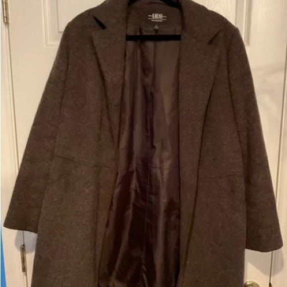 Long XL B. Moss Wool Trenchcoat - Picture 3 of 5